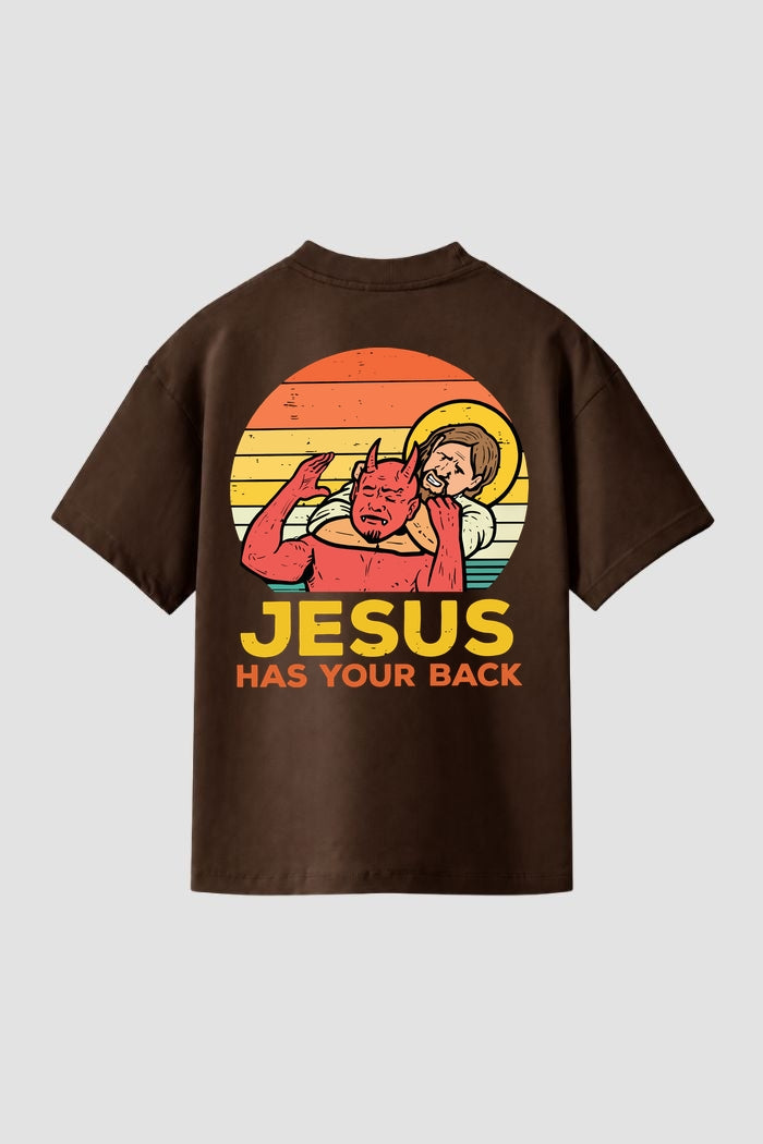 Camiseta Básica jiu-jitsu Jesus Has Your Back
