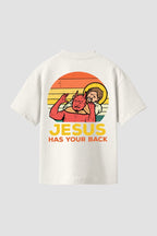 Camiseta Básica jiu-jitsu Jesus Has Your Back