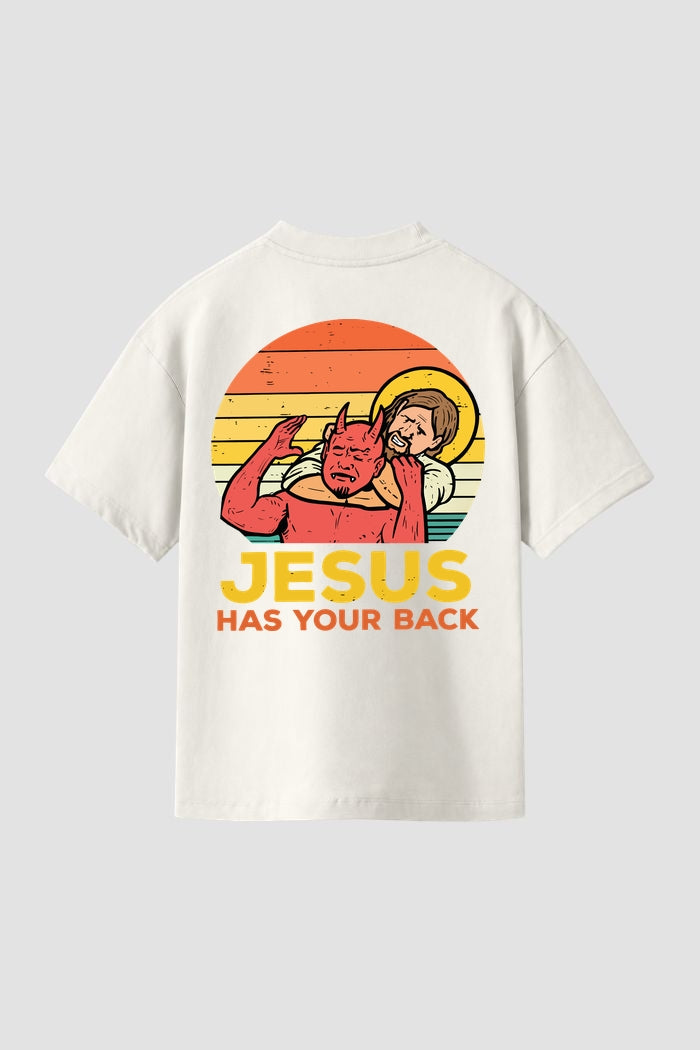 Camiseta Básica jiu-jitsu Jesus Has Your Back