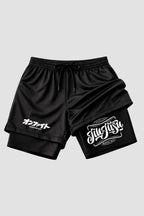 Short de compressão 2 em 1 jiu-jitsu Classic Script