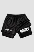 Short de compressão 2 em 1 Rocky Balboa Balboa Blackout