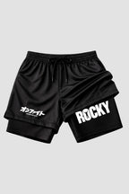 Short de compressão 2 em 1 Rocky Balboa Balboa Blackout
