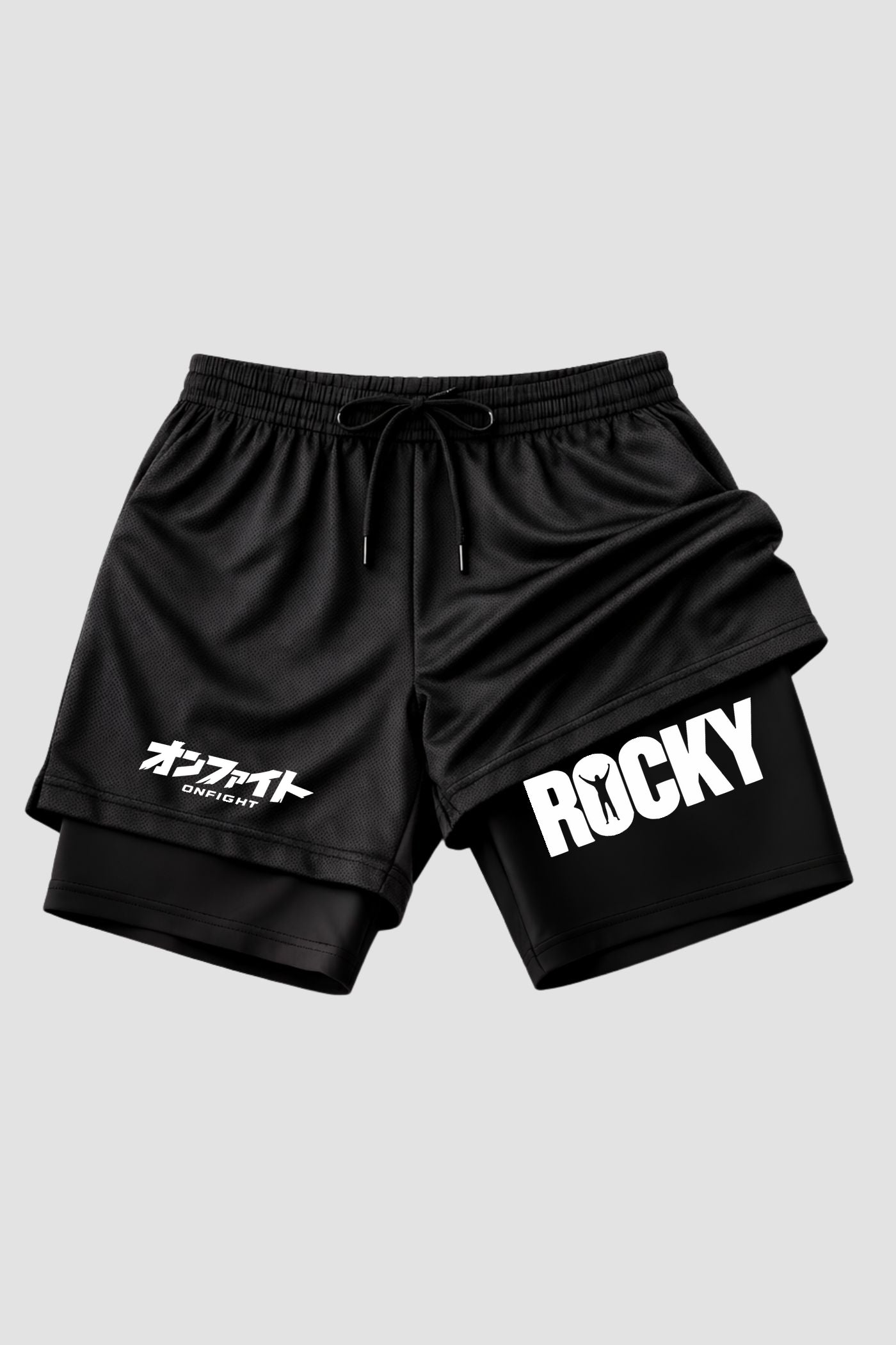 Short de compressão 2 em 1 Rocky Balboa Balboa Blackout