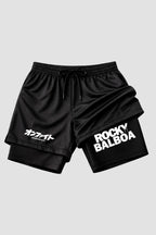 Short de compressão 2 em 1 Rocky Balboa Shadow