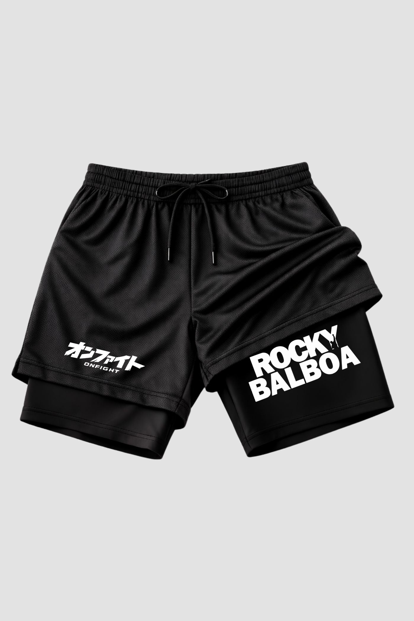 Short de compressão 2 em 1 Rocky Balboa Shadow