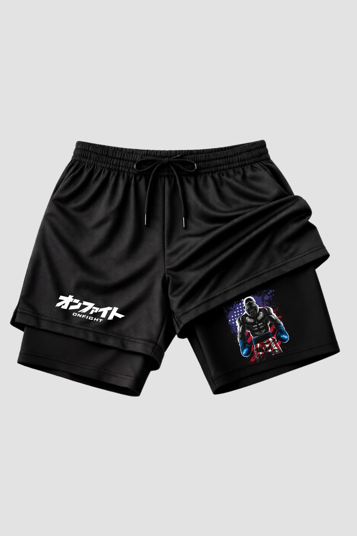 Short de compressão  2 em 1 boxe Boxeador Eua