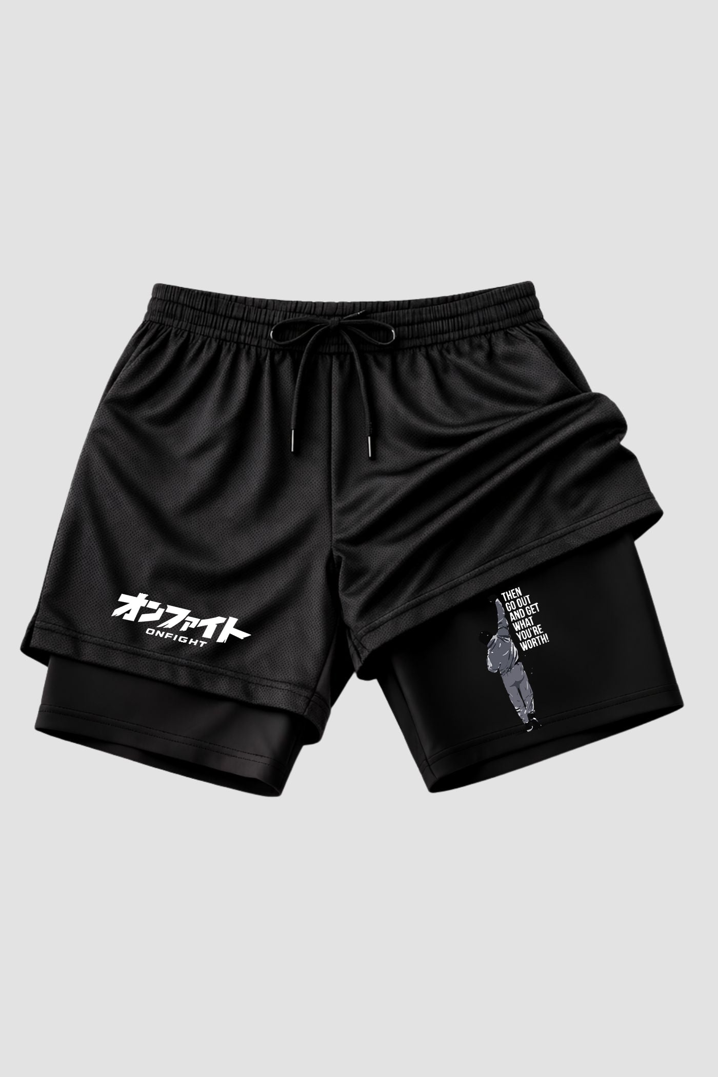 Short de compressão 2 em 1 Rocky Balboa Get What You're Worth