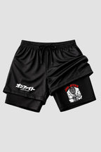 Short de compressão 2 em 1 jiu-jitsu Gorilla Game – Chess & Jiu-Jitsu