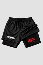 Short de compressão 2 em 1 jiu-jitsu Kanji