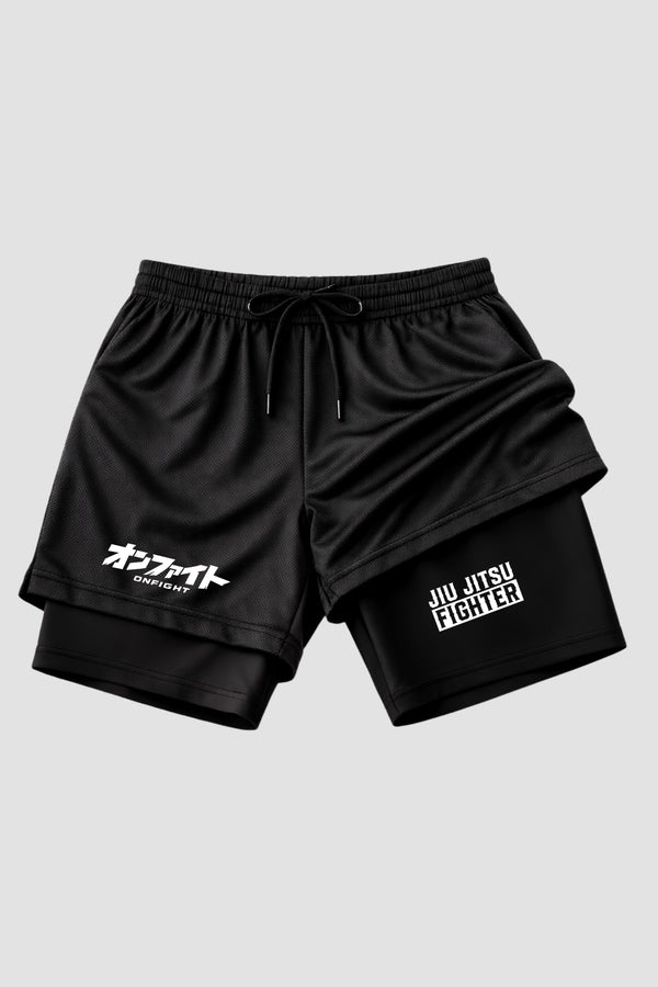 Short de compressão 2 em 1 jiu-jitsu Fighter