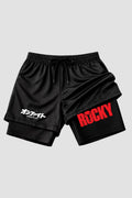 Short de compressão 2 em 1 Rocky Balboa Rocky Bold Red