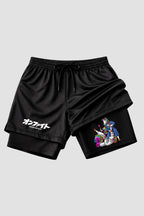 Short de compressão 2 em 1 jiu-jitsu Unicorn Roll