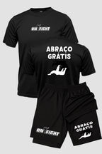 Kit Camiseta Dryfit com Short Dry Fit Jiu Jitsu abraço grátis