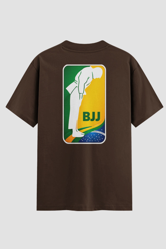 Camiseta Oversized Jiu-Jitsu BJJ Orgulho Nacional