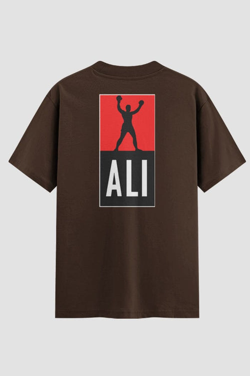 Camiseta Oversized Ali Onfight Oversized Boxe OnFight P Chocolate Masculino