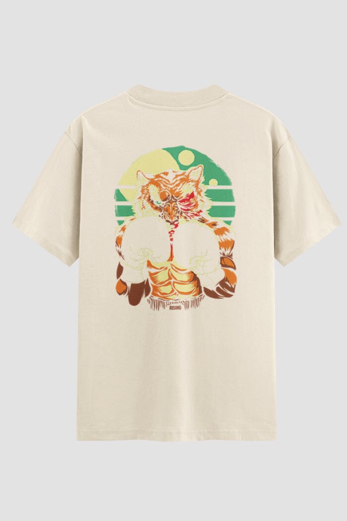 Camiseta Oversized Boxe Eye of the Tiger Oversized Boxe OnFight P Off White Masculino