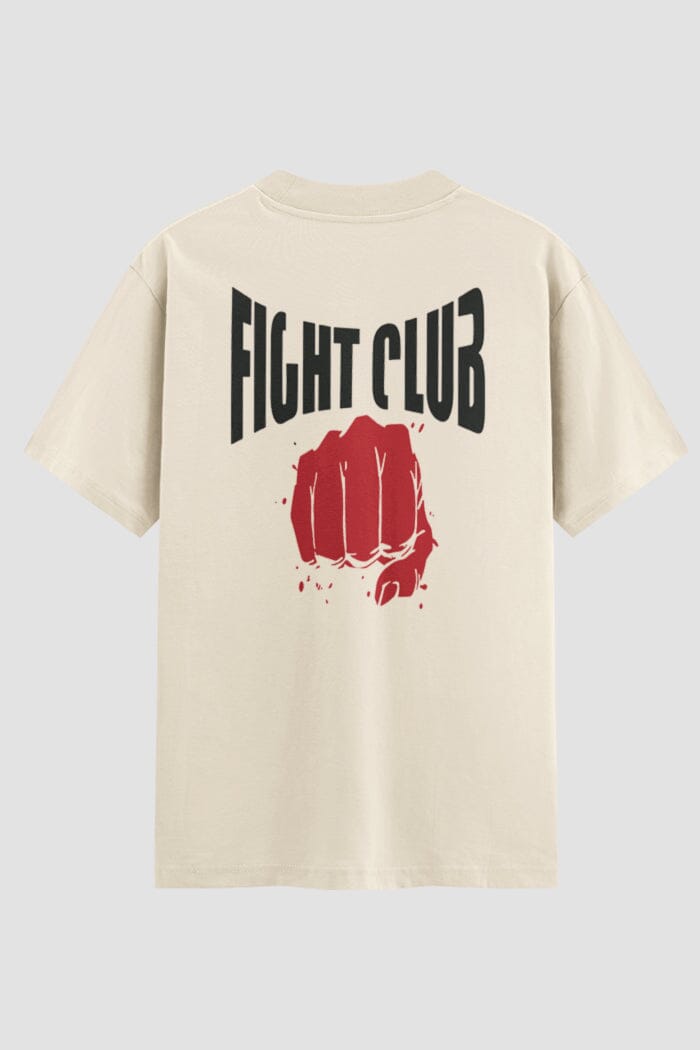 Camiseta Oversized Suedine Boxe Fight Club Punho Cerrado