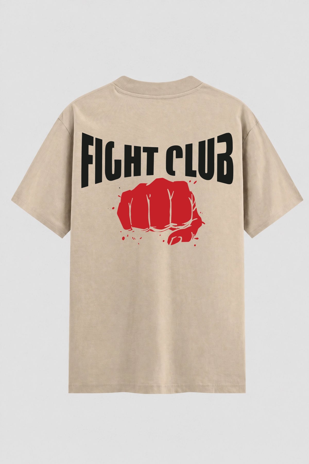 Camiseta Oversized Suedine Boxe Fight Club Punho Cerrado