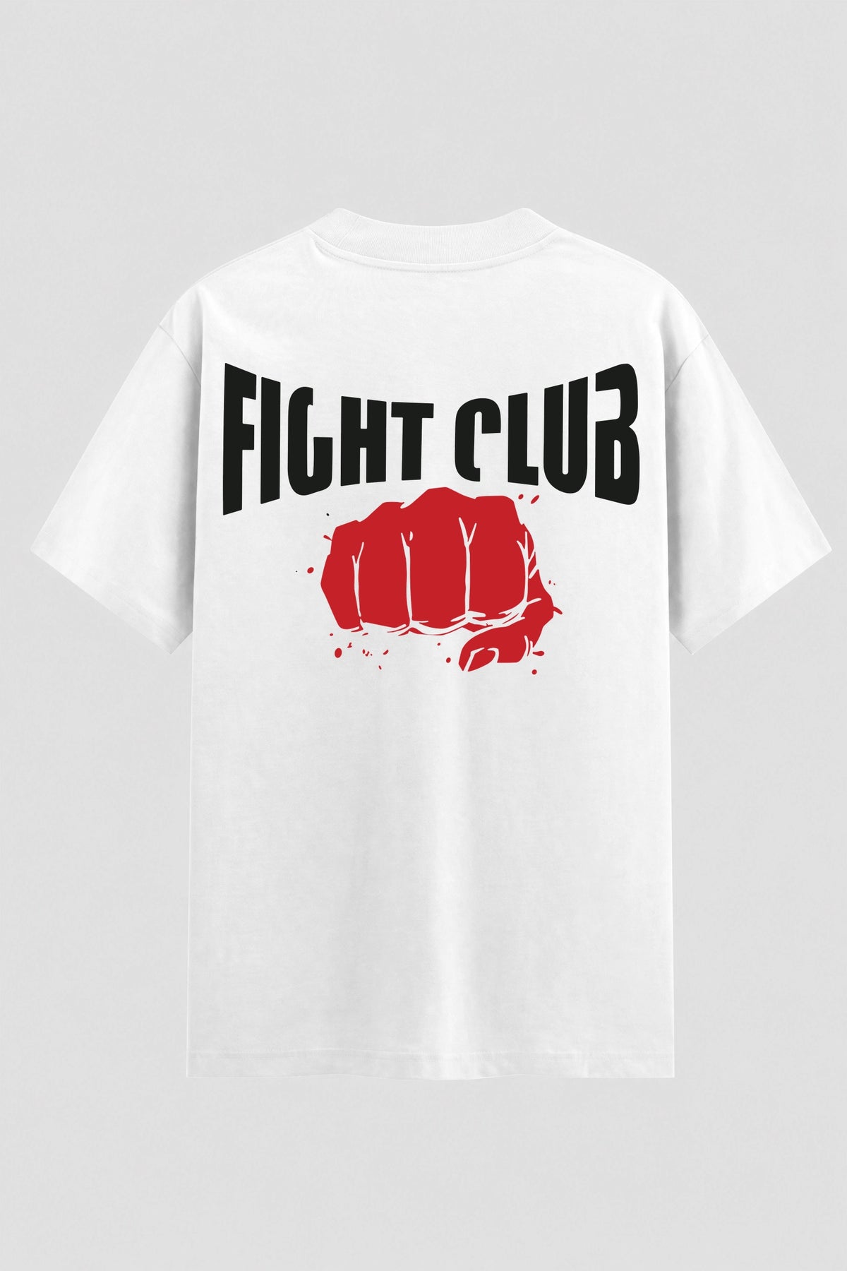 Camiseta Oversized Suedine Boxe Fight Club Punho Cerrado