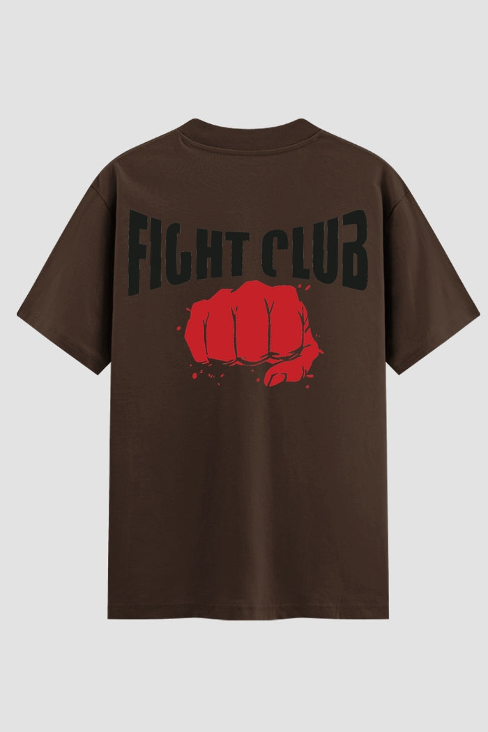 Camiseta Oversized Suedine Boxe Fight Club Punho Cerrado