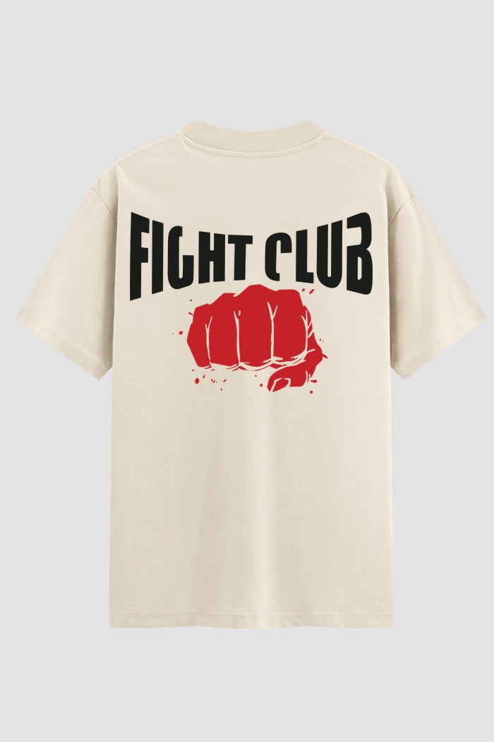 Camiseta Oversized Suedine Boxe Fight Club Punho Cerrado
