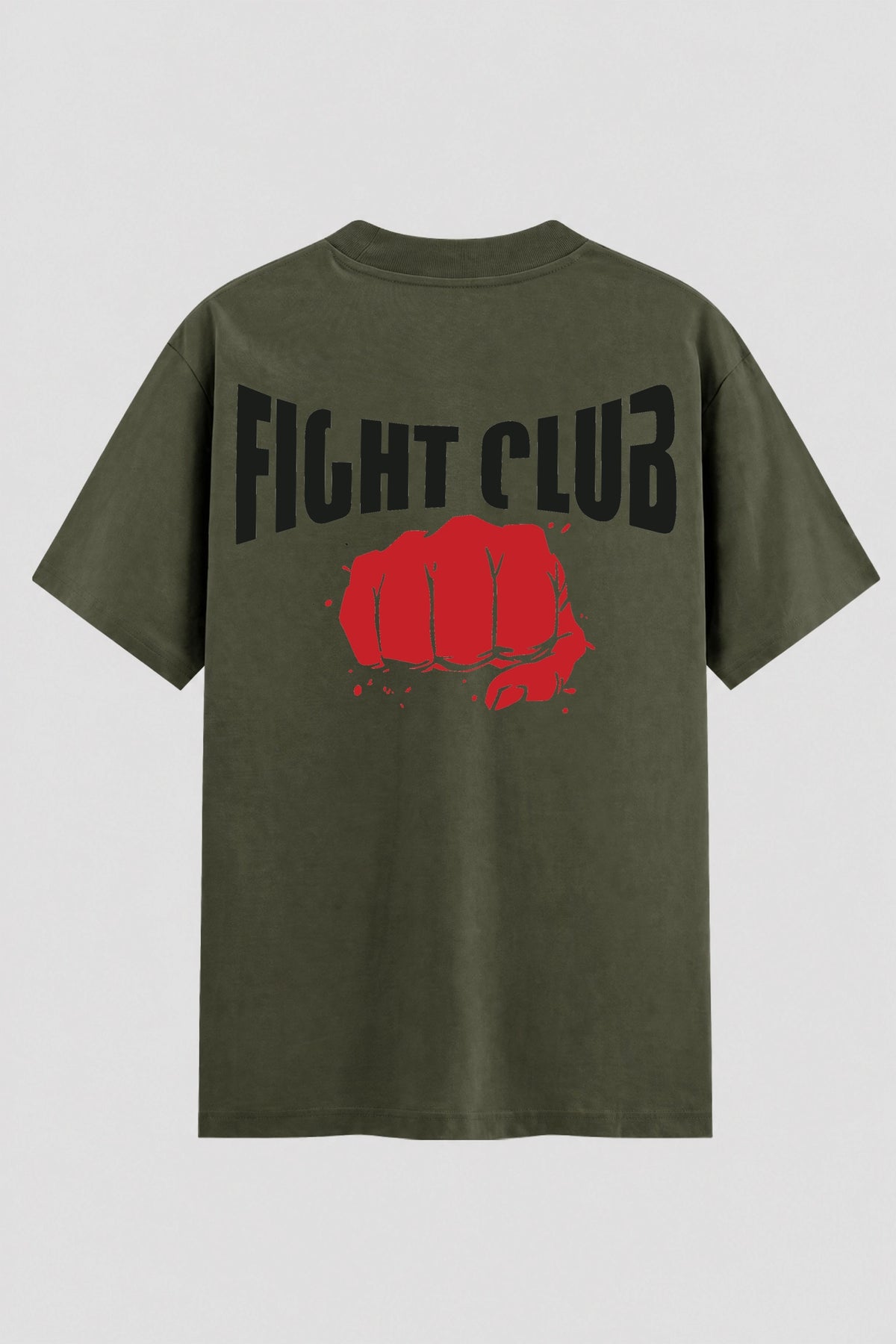 Camiseta Oversized Suedine Boxe Fight Club Punho Cerrado