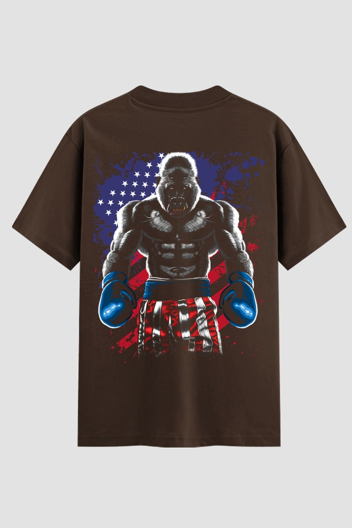 Camiseta Oversized Suedine Boxe Gorilla Boxing