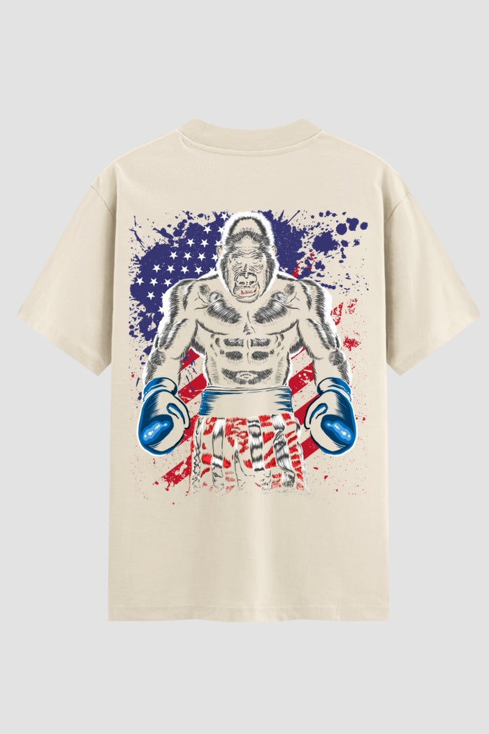 Camiseta Oversized Suedine Boxe Gorilla Boxing