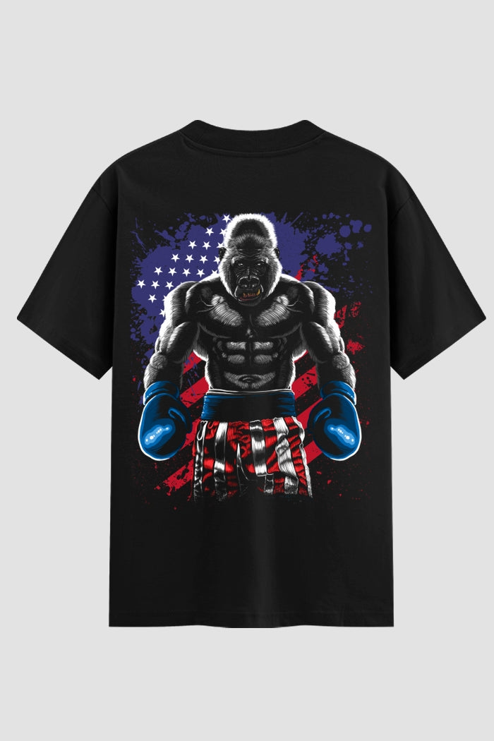 Camiseta Oversized Suedine Boxe Gorilla Boxing