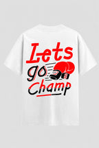 Camiseta Oversized Suedine boxe Lest go champ
