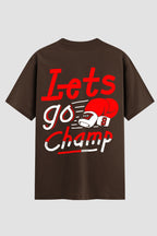Camiseta Oversized Suedine boxe Lest go champ