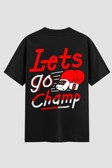 Camiseta Oversized Suedine boxe Lest go champ