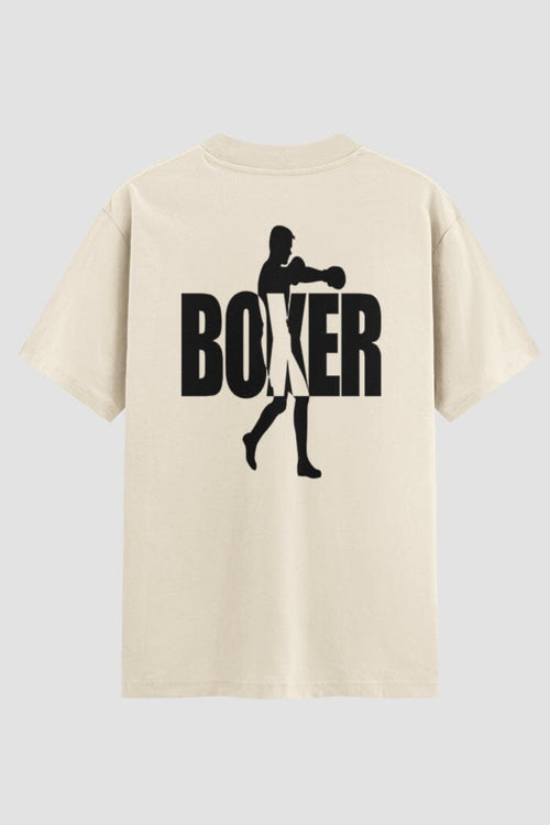 Camiseta Oversized Boxe Sombra do Lutador Oversized Boxe OnFight P Off White Masculino