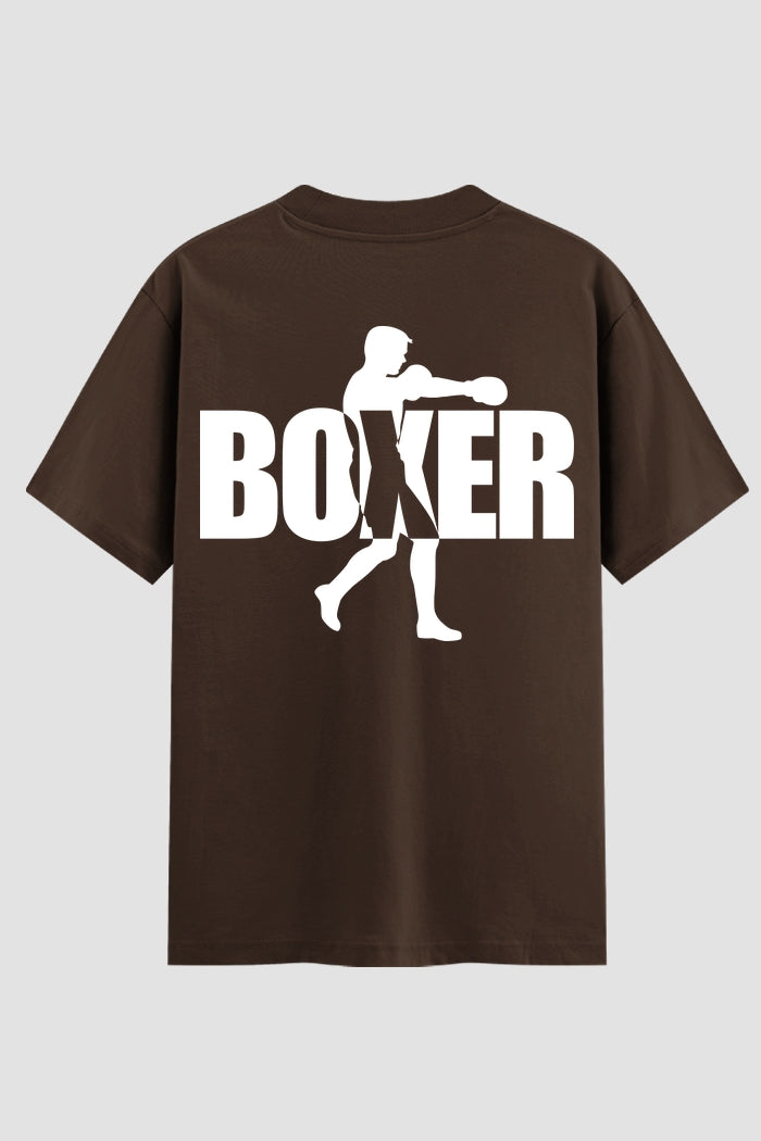 Camiseta Oversized Suedine Boxe Sombra do Lutador