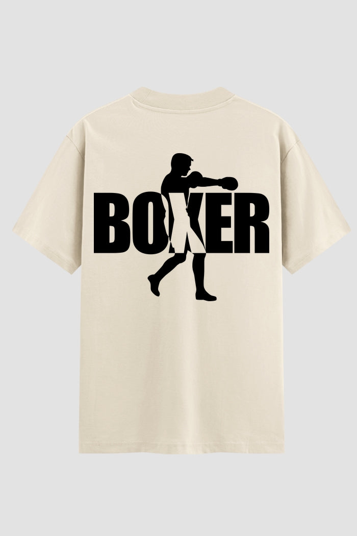 Camiseta Oversized Suedine Boxe Sombra do Lutador