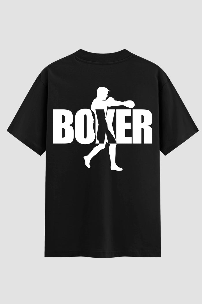 Camiseta Oversized Suedine Boxe Sombra do Lutador