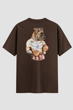 Camiseta Oversized Boxer Dog Onfight Oversized Boxe OnFight P Chocolate Masculino