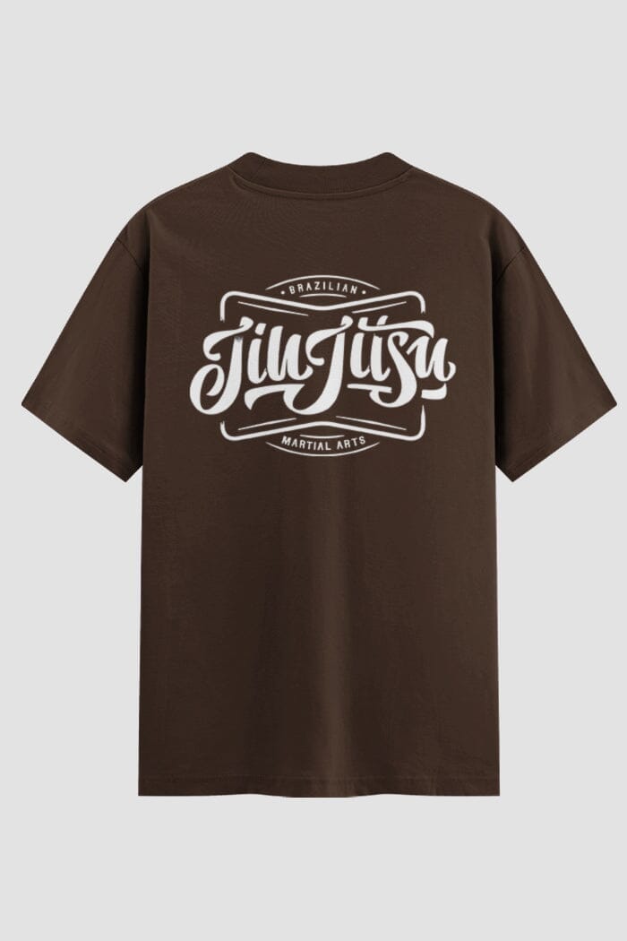 Camiseta Oversized Brazilian Jiu-Jitsu – Onfight Oversized jiu-jitsu OnFight P Chocolate Masculino