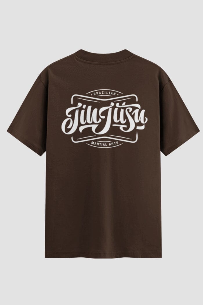 Camiseta Oversized Brazilian Jiu-Jitsu – Onfight Oversized jiu-jitsu OnFight P Chocolate Masculino