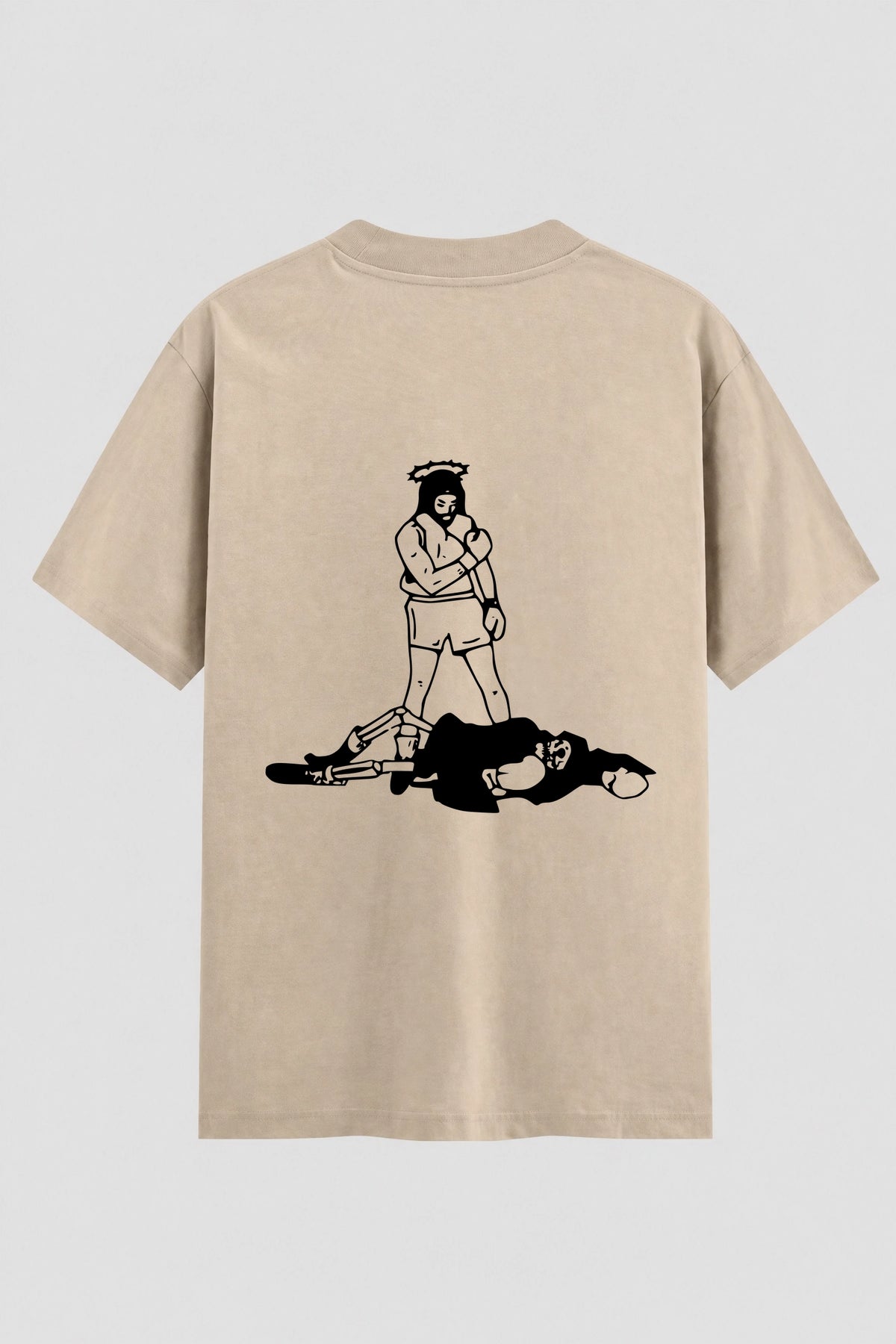 Camiseta Oversized Suedine Coleção Faith Divine Fighter