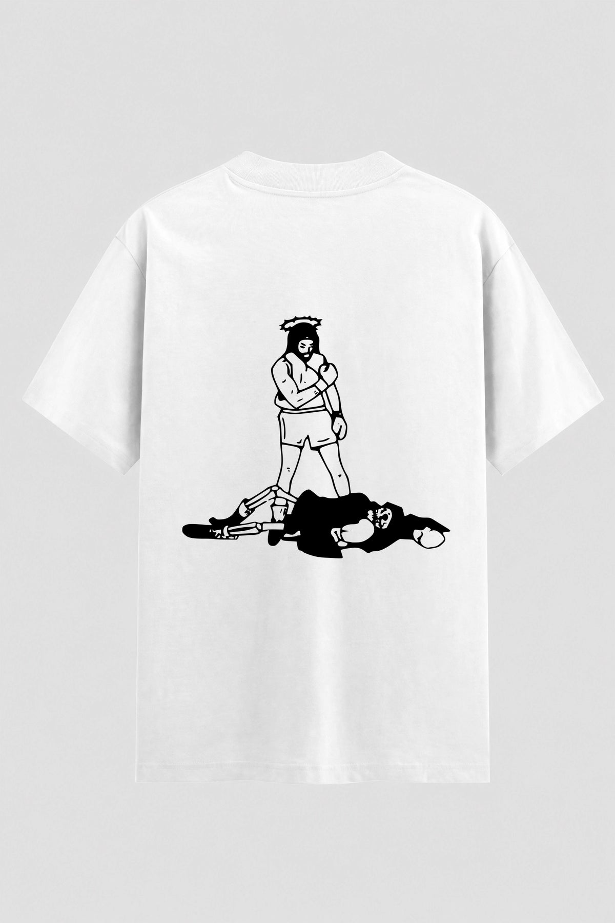 Camiseta Oversized Suedine Coleção Faith Divine Fighter