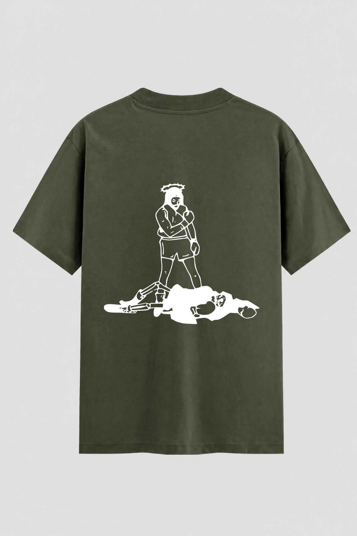 Camiseta Oversized Suedine Coleção Faith Divine Fighter