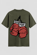 Camiseta Oversized Suedine Coleção Faith Good Fight