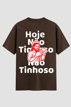 Camiseta Oversized Suedine Coleção Faith Hoje Não Tinhoso