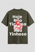Camiseta Oversized Suedine Coleção Faith Hoje Não Tinhoso