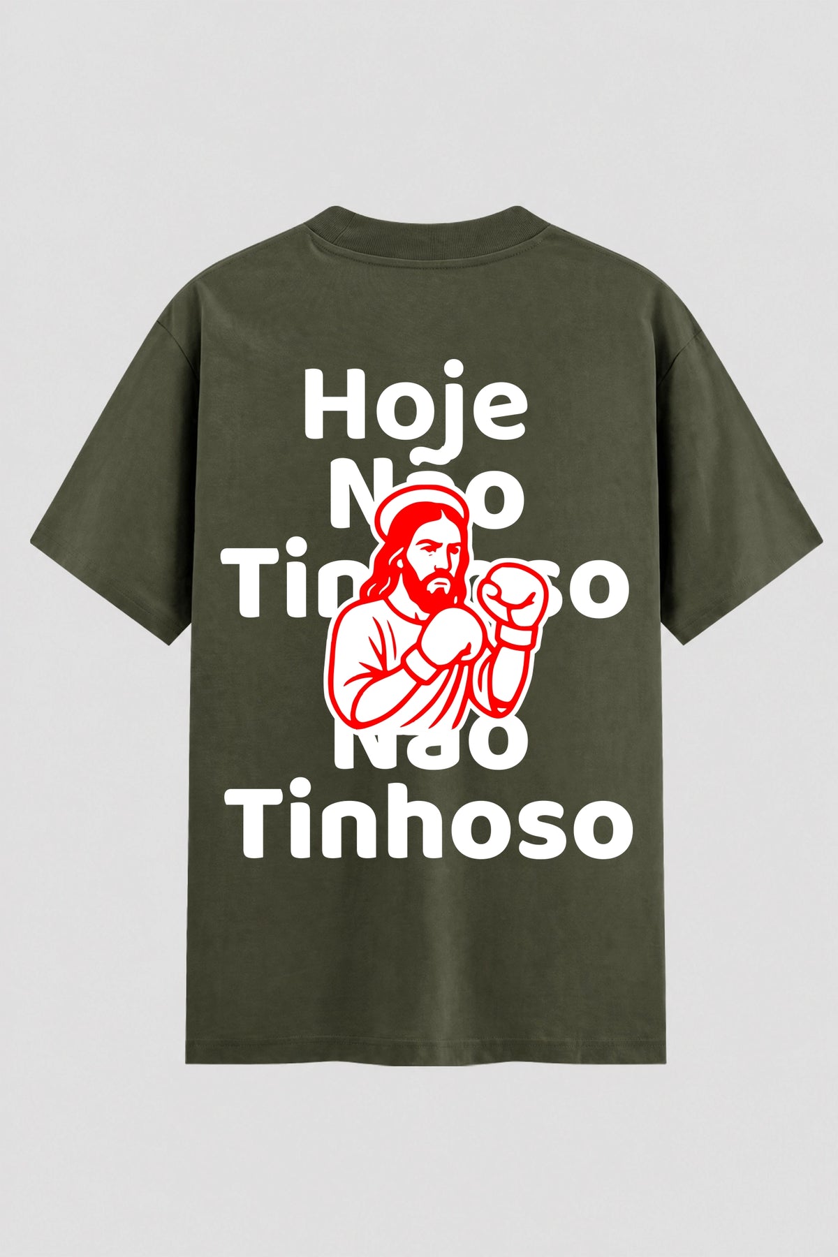 Camiseta Oversized Suedine Coleção Faith Hoje Não Tinhoso