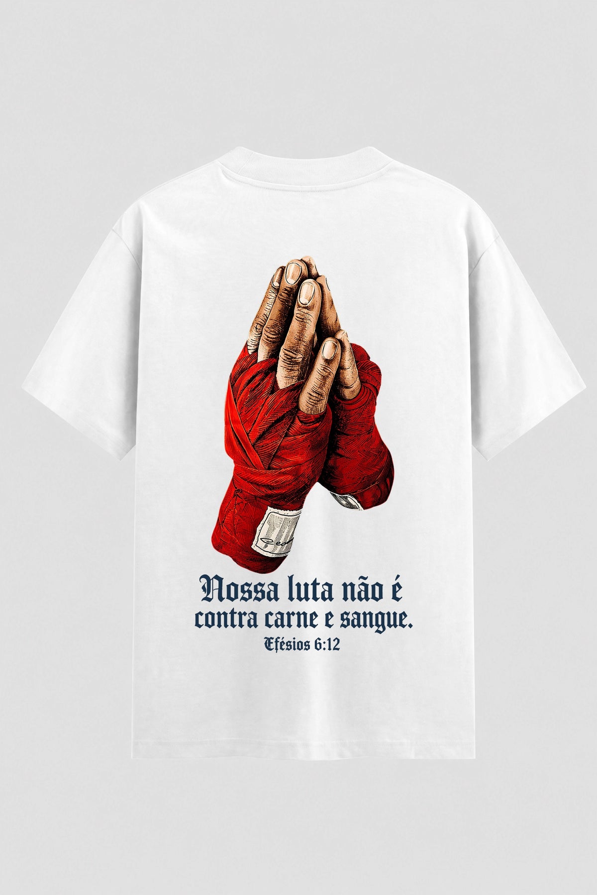 Camiseta Oversized Suedine Coleção Faith Nossa luta não é