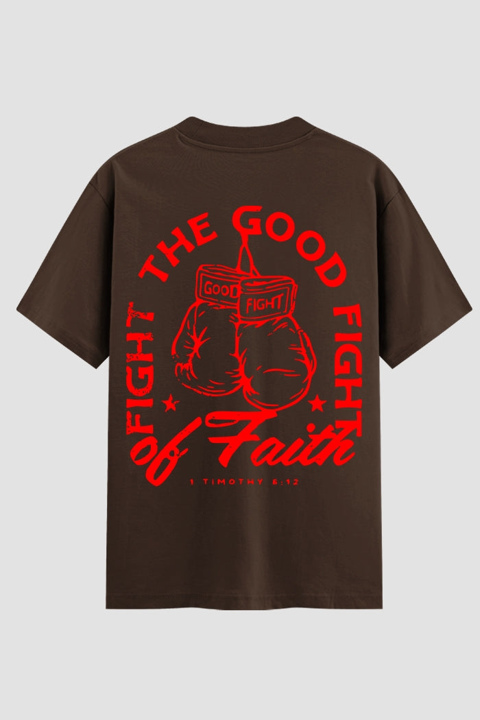 Camiseta Oversized Suedine Coleção Faith The Good Fight