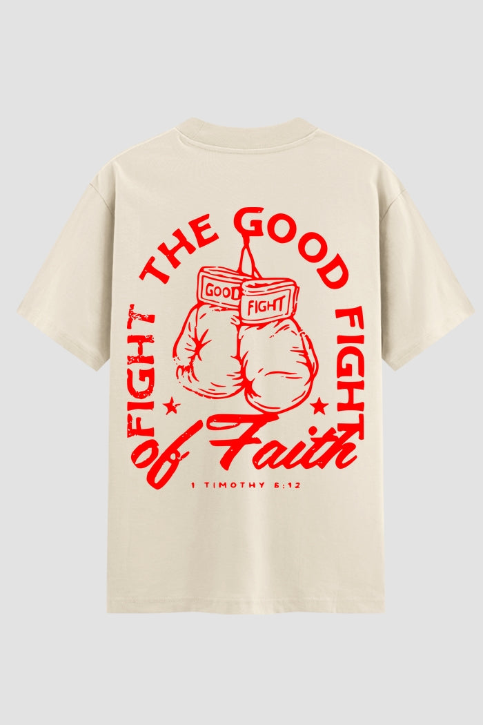 Camiseta Oversized Suedine Coleção Faith The Good Fight