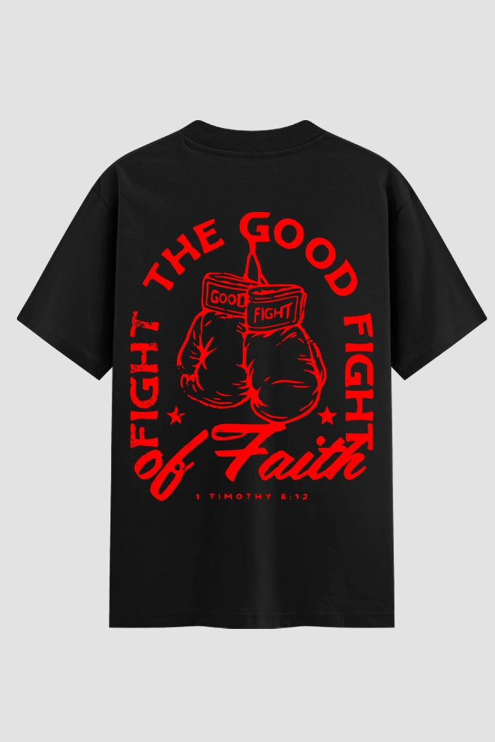 Camiseta Oversized Suedine Coleção Faith The Good Fight